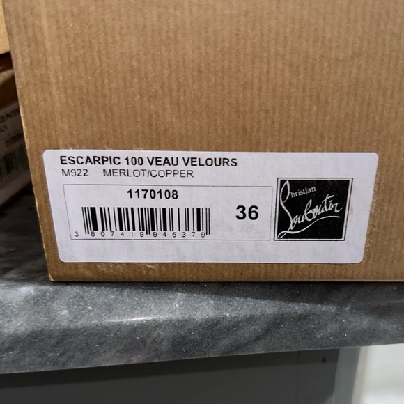 CHRISTIAN LOUBOUTIN Suede Velour Studded Spike Pumps 36 6 100 High Heels Merlot - Picture 3 of 10